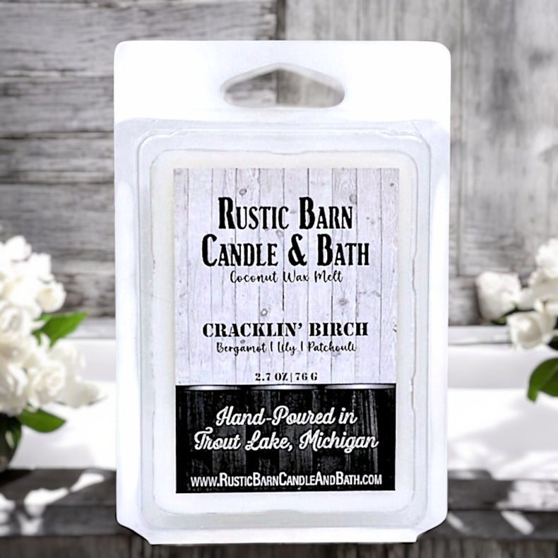 Cracklin’ Birch Wax Melt - Bergamot, Lily & Patchouli