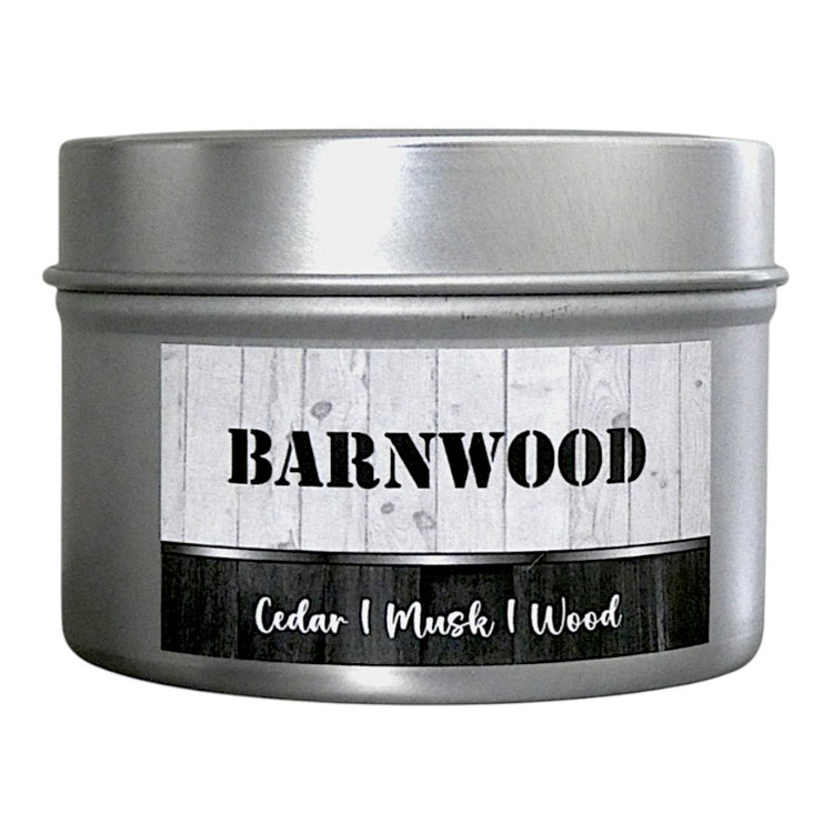 Barnwood Tin Candle - Cedar, Sandalwood & Amber
