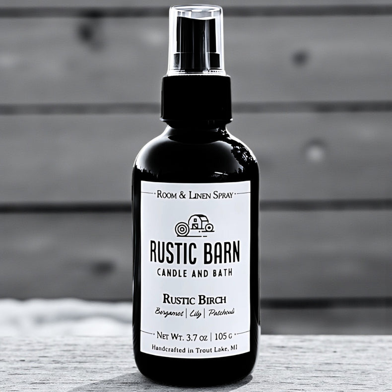 Rustic Birch Room + Linen Spray - Bergamot, Lily & Patchouli