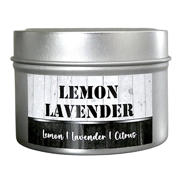 Lemon Lavender Tin Candle - Citrus, Lavender & Lemon