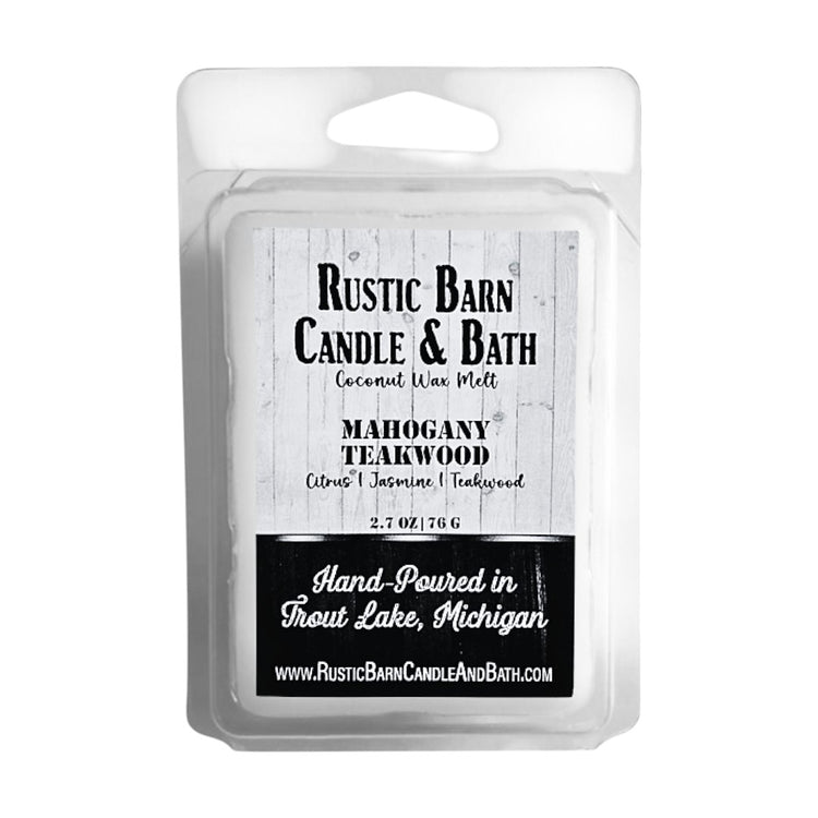 Mahogany Teakwood Wax Melt - Citrus, Jasmine & Teakwood