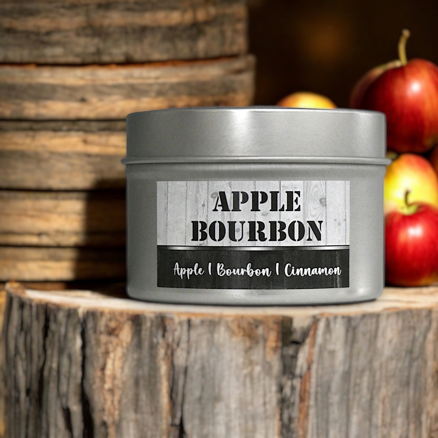 APPLE BOURBON - TIN CANDLE (4 OZ)