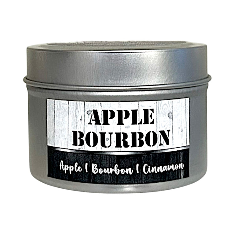 Apple Bourbon Tin Candle - Apple, Bourbon & Cinnamon