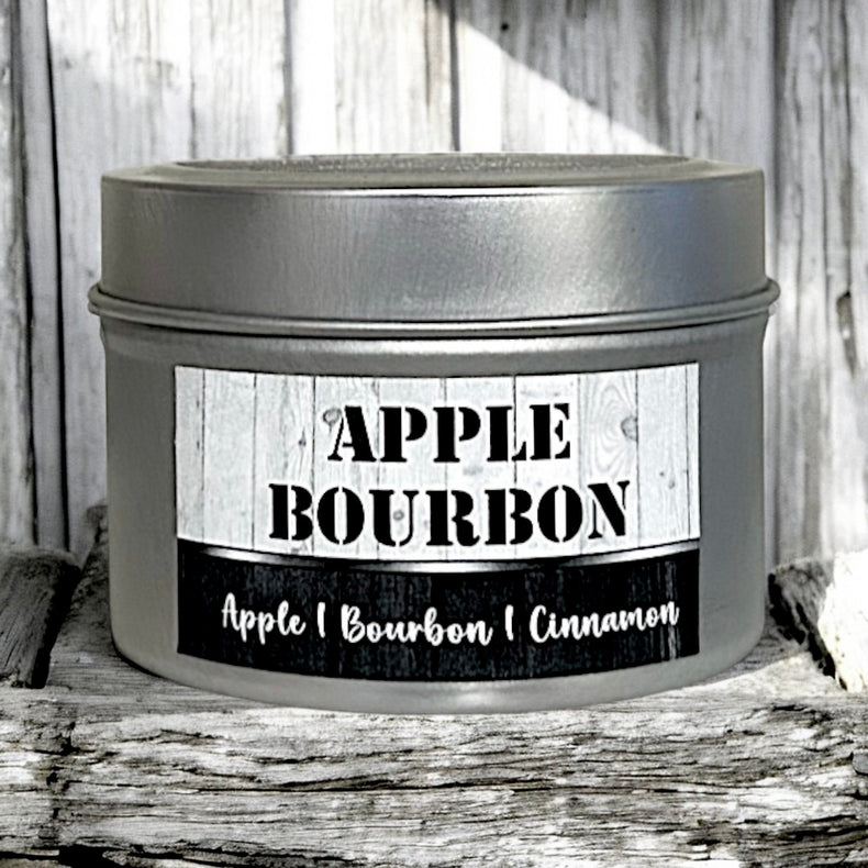 Apple Bourbon Tin Candle - Apple, Bourbon & Cinnamon