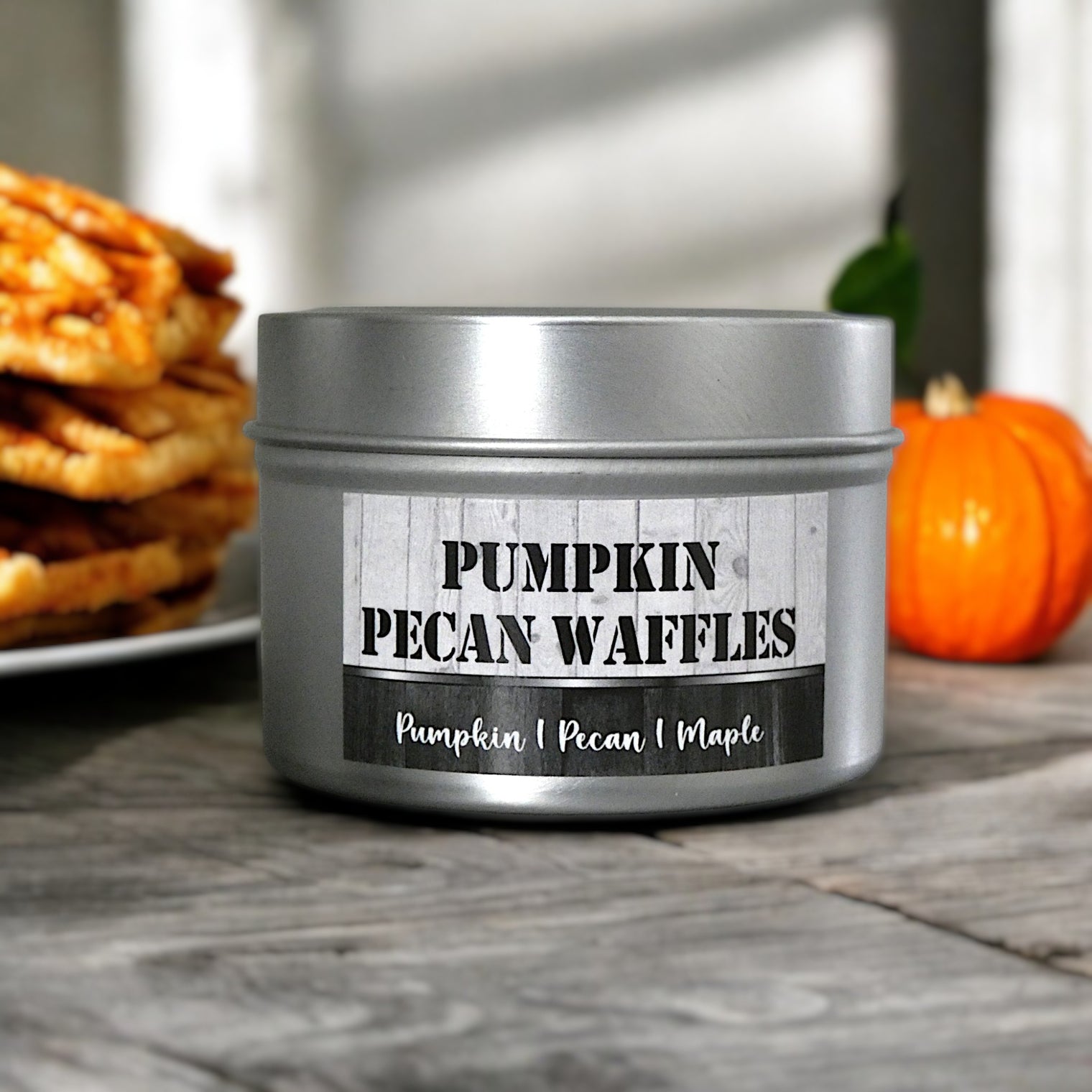 PUMPKIN PECAN WAFFLES - TIN CANDLE (4 OZ)